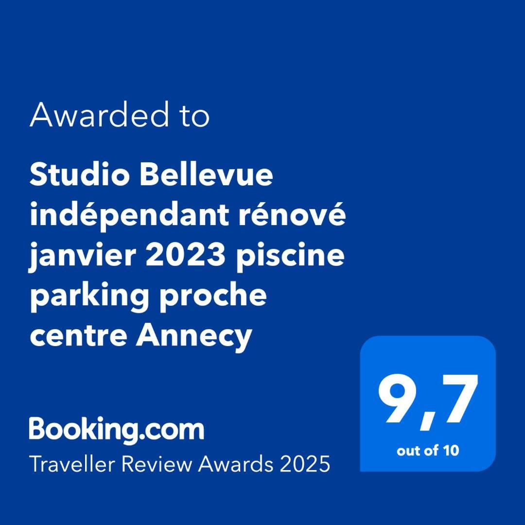 Studio Bellevue indépendant piscine parking terrasse proche centre Annecy Poisy Exterior foto